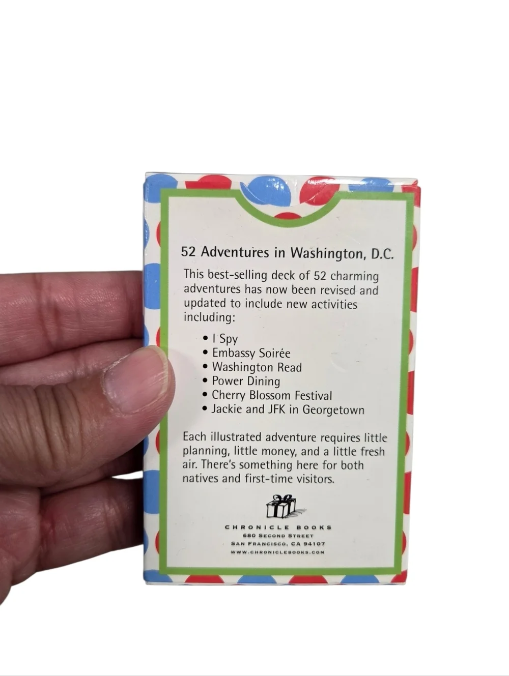 2007 52 Adventures in Washington, D.C. Illustrated Card Deck - Blue & Red